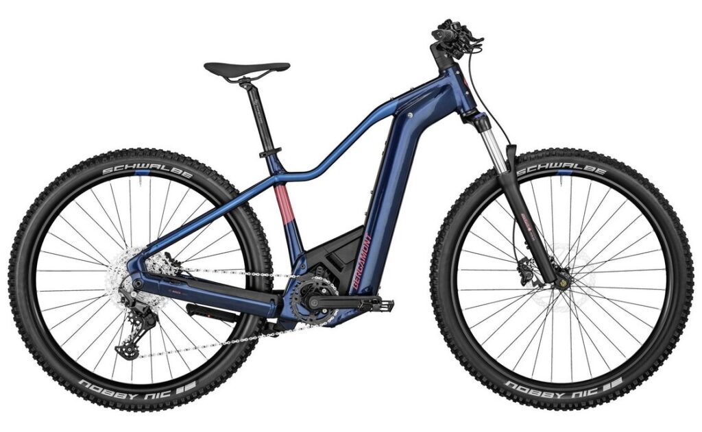 Entdecken Sie das Bergamont E-Revox Premium Sport FMN: ein leistungsstarkes Elektro-Mountainbike mit 750-Wh-Akku, effizientem Motor und 29-Zoll-Rädern. Leicht und robust sorgt es für ideale Autonomie bei Offroad-Abenteuern.